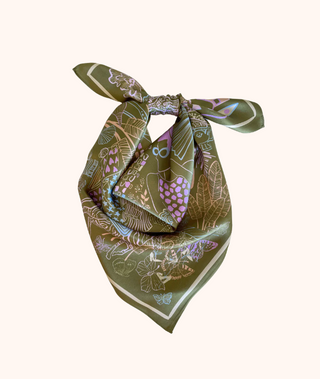 100% Silk Square Scarf 26 x 26