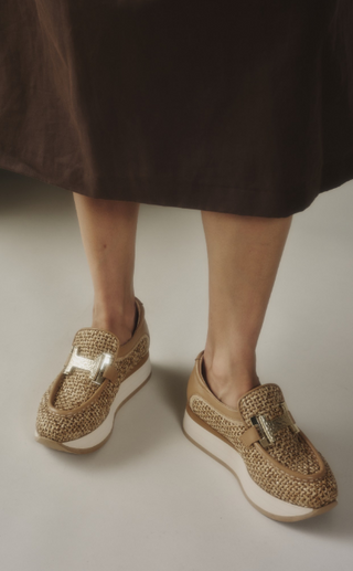 Camille Woven Rafia Noisette