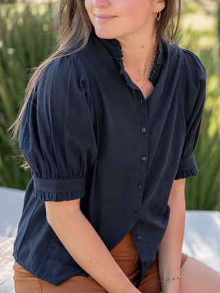 Sweet Clementine Button Up Top