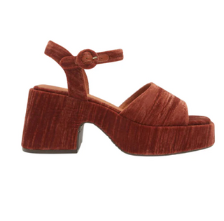 Helga Platform Velvet Sandals