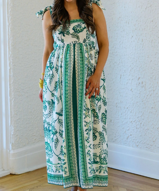 Garden Border Sleeveless Maxi Dress