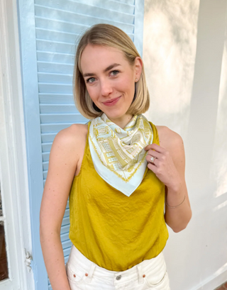 100% Silk Square Scarf 26 x 26