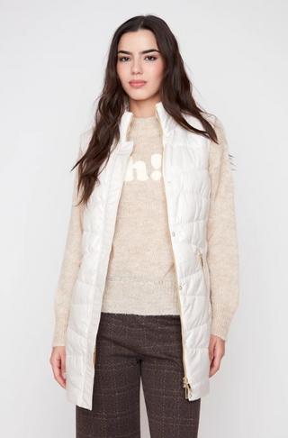 Luxe Quilted Long Vest