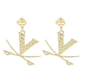 Virginia Gold Logo Earring