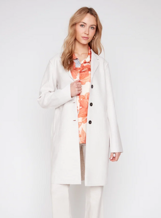 Brushed Knit Long Coat