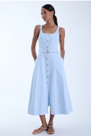 Zyra Denim Midi Dress