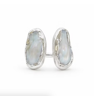 Linear Doubled Ring - Silver