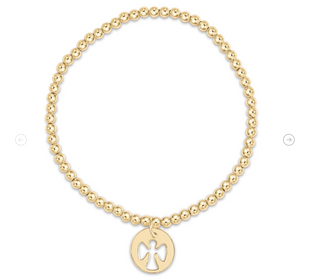 Classic Gold 3mm Bracelet - Guardian Angel Gold Disc