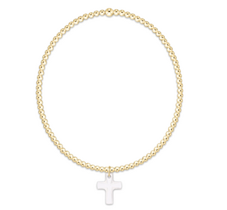 Classic 2mm Bracelet Crystal Cross