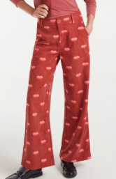 Corduroy Print Trousers