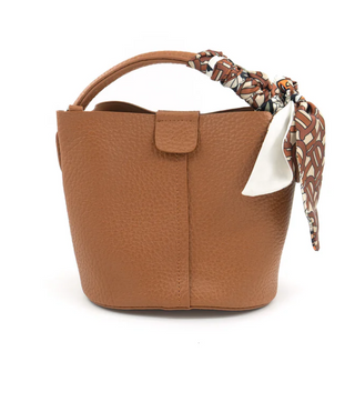 Mini Bucket Bag w/ Scarf