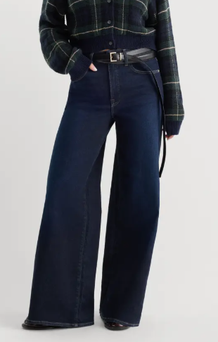 Soft Tech Palazzo Ankle Jeans