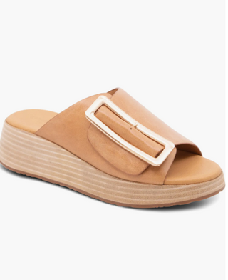 Ela Buckle Platform Slide Sandals