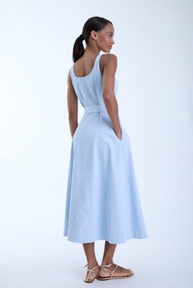 Zyra Denim Midi Dress