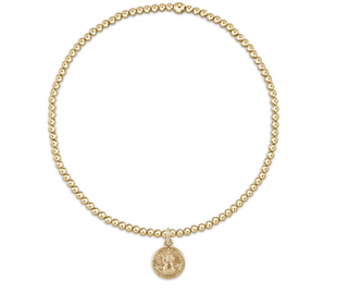 Classic Gold 2mm Bracelet - Protection Small Gold Disc