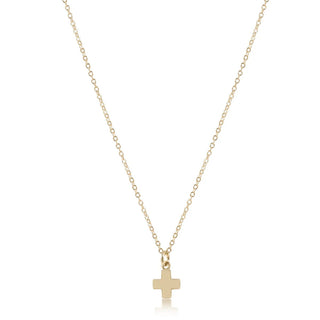 16" Necklace Gold Signature Cross