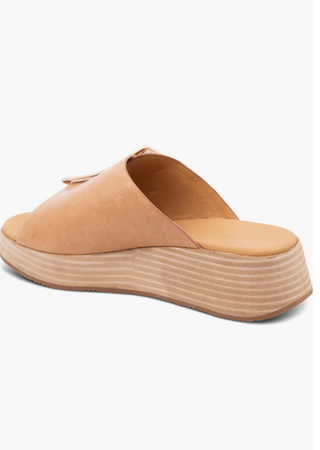 Ela Buckle Platform Slide Sandals