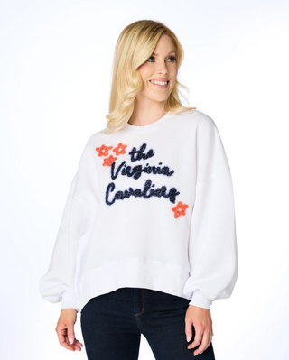VA Cavaliers Glitter Script Balloon Pullover