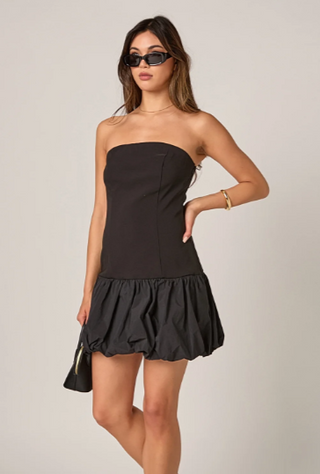 Makayla Strapless Bubble Mini Dress