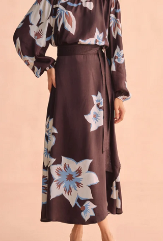 Nalini Floral Wrap Skirt