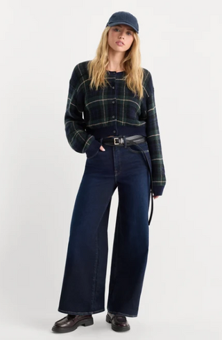 Soft Tech Palazzo Ankle Jeans