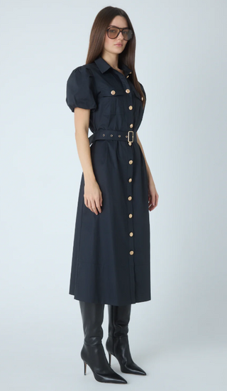 Ruma Gold Button Shirt Dress