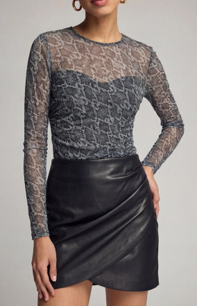 Vivi Snake Mesh Top