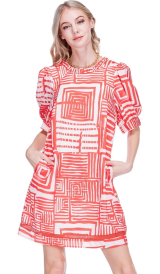 Ruffles short sleeve dress
