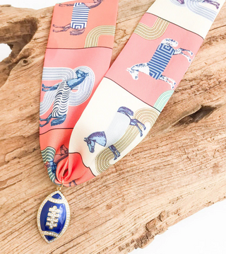 Scarf Necklace Navy Football