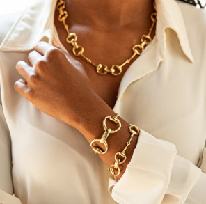 Equestrian Snaffle Bit Bracelet, 8"