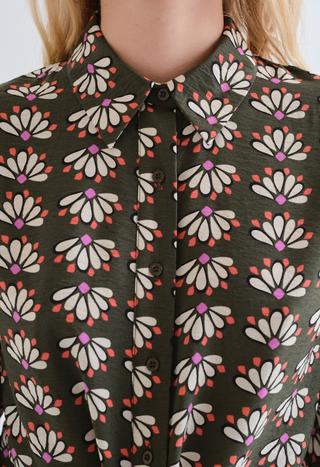 Geometric Print Blouse