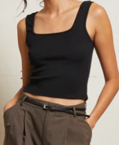 Luxe rib binded tank