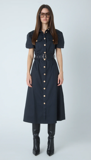 Ruma Gold Button Shirt Dress